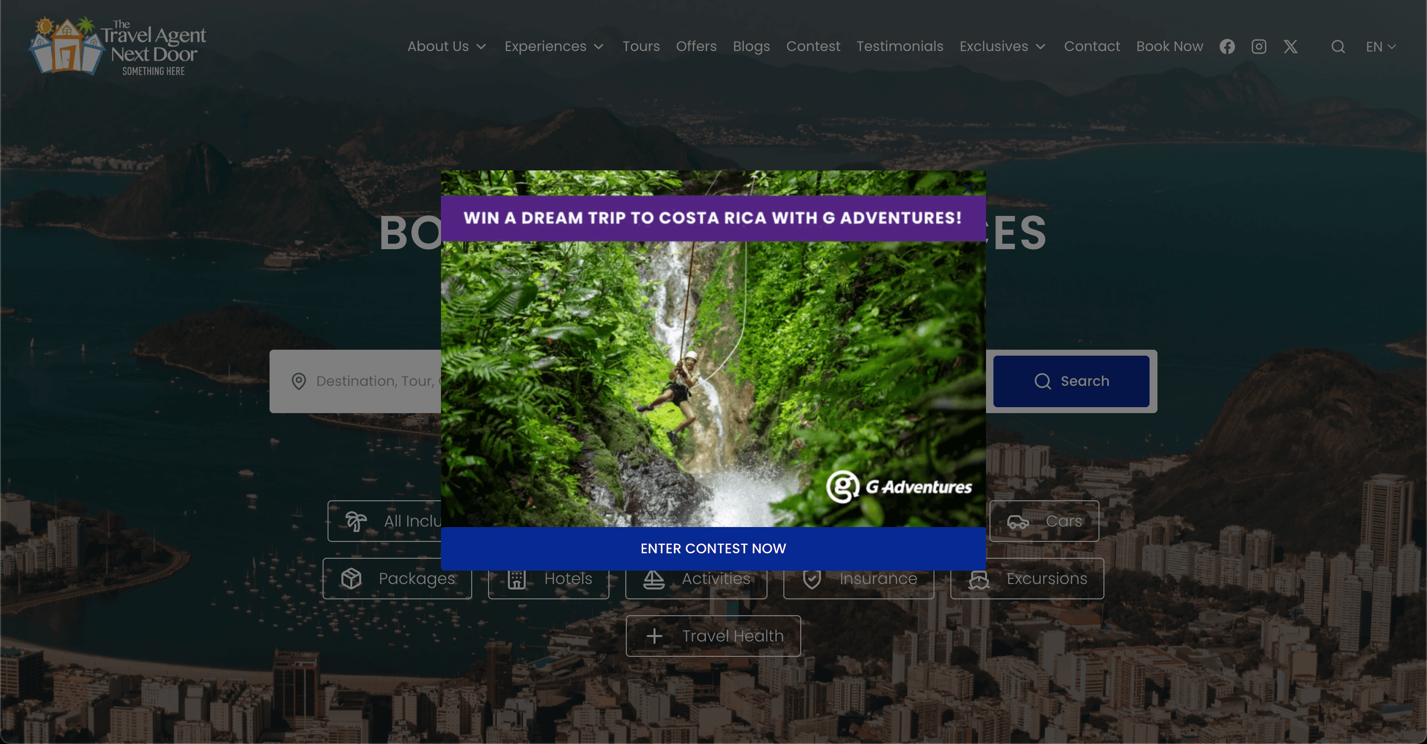 Contest popup