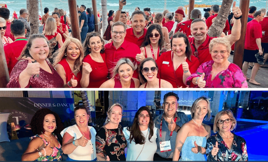 Seeing red & blue: ACV & Transat host "magical" parties at TTAND’s conference in Mexico background